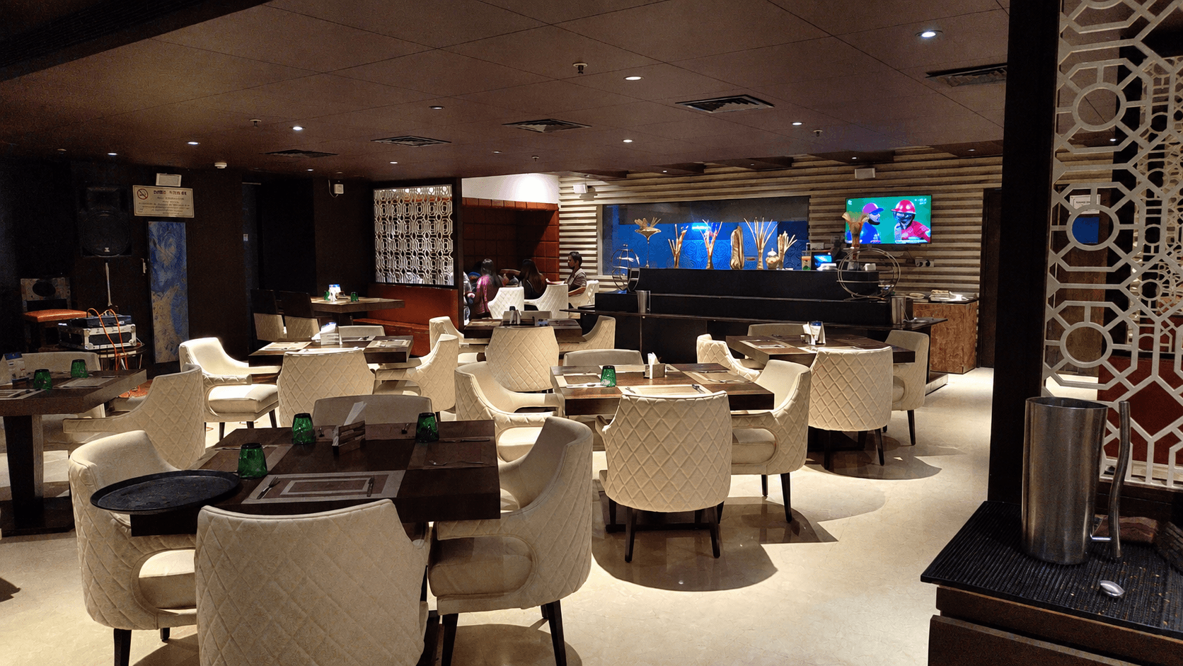 Cafe Delite lounge seating at Delite Grand